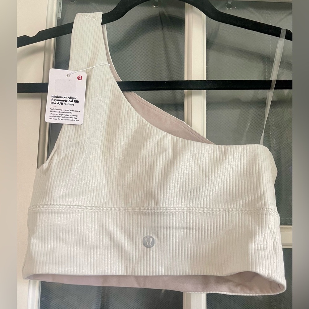 Lululemon Align Asymmetrical Rib Bra Shine - Picture 2 of 4